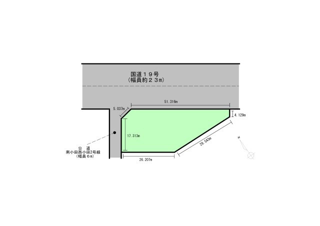 瑞浪市南小田町３丁目の土地図