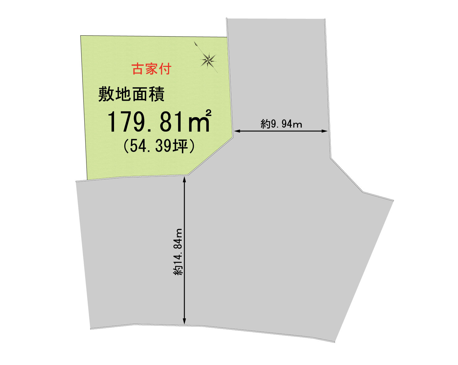 熊取町希望が丘4丁目　建築条件なし土地の土地図