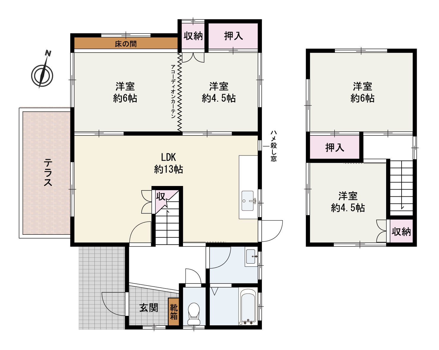 熊取町希望が丘4丁目　建築条件なし土地のその他|間取りは解体時の参考です。