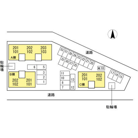 グランフェリオ C棟の区画図