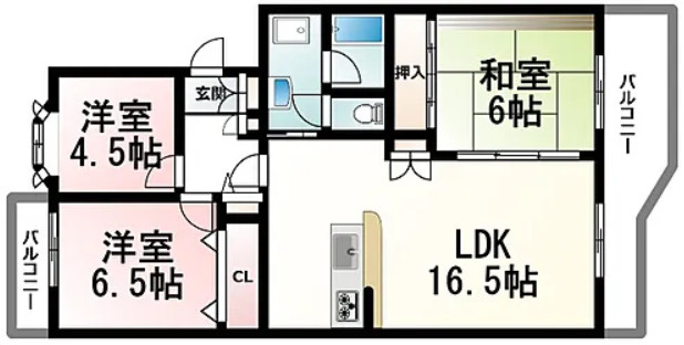 【間取り】 | ヴェルディール仰木第壱号棟