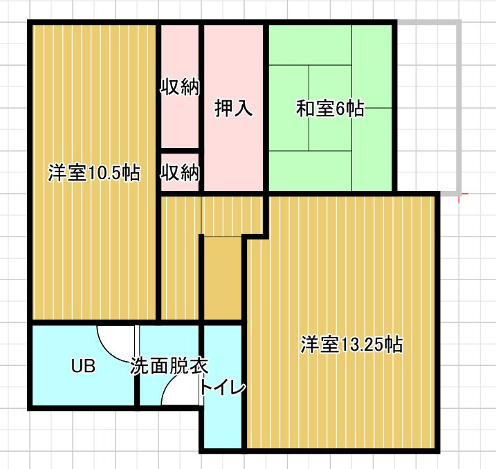 仲町3丁目住宅の間取り|2階の間取りです