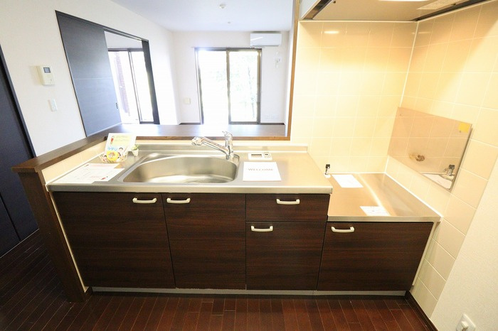 アルカンシェルのキッチン|カウンターキッチン（浄水器一体型水栓）