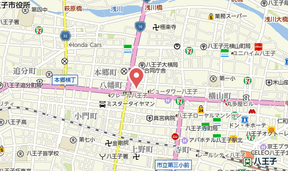 祝　成約済み　ライオンズマンション八王子　第７　八王子市　中古マンションの地図|～仲介手数料無料☆八王子ひなた不動産～ライオンズマンション八王子第７