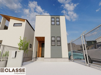 【外観パース】 | 城陽市寺田大川原　１区画　売土地　建築条件付き　 | ・参考プラン価格：2310万（別途外構費325万、造成費等-万）
・建物価格は参考価格になります。
（弊社標準建物30坪で計算した価格です）
・参考プラン延床面積：92.34.㎡