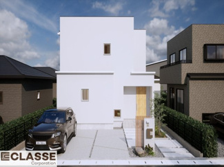 【外観パース】 | 城陽市寺田大川原　１区画　売土地　建築条件付き　 | 弊社標準仕様（アトリエスタイルハウス仕様）では、耐震等級3相当が標準です。間取りにもよりますので、設計士に確認しながら、ご希望の間取りとの兼ね合いで考えていきましょう