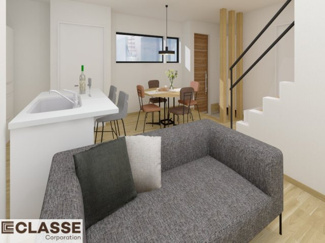 【完成予想図】 | 宇治市伊勢田町砂田　売土地　建築条件付き | アトリエスタイルハウス仕様の窓はペアガラス、サッシはアルミ×樹脂複合のハイブリットサッシを採用。ガラスの間には断熱性の高いアルゴンガスを充填しておりますので、より断熱性能が高まる仕様になっております。