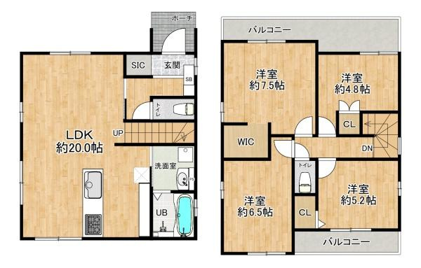 【間取り】 | 西区玉津町今津　2期1号棟中古戸建　築後未入居