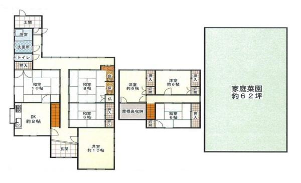 柏原市片山町の中古一戸建の間取り