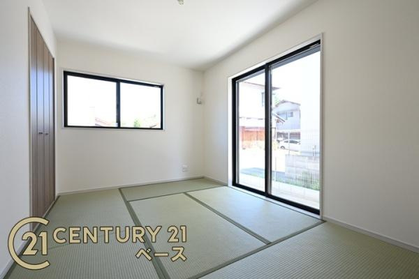 御所市栄町 ２号棟 ／新築一戸建の和室|■現地撮影写真■ほっこり落ち着ける和室となっております。