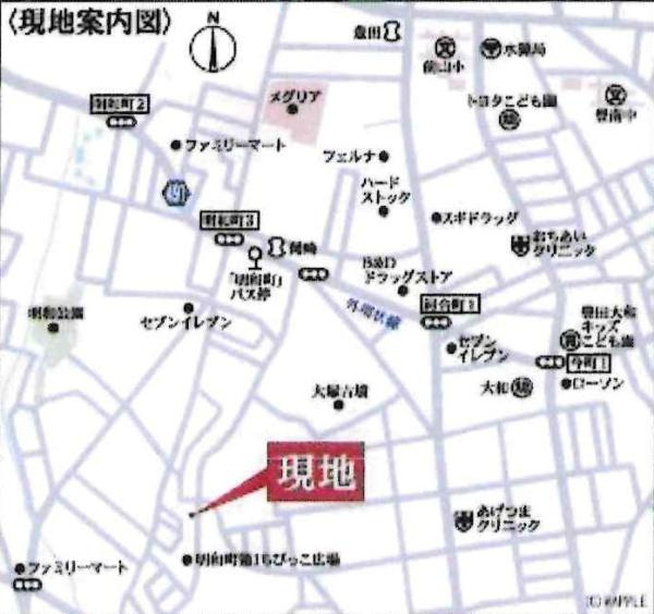 豊田市明和町第2　全1棟・1号棟のその他|現地案内図です。