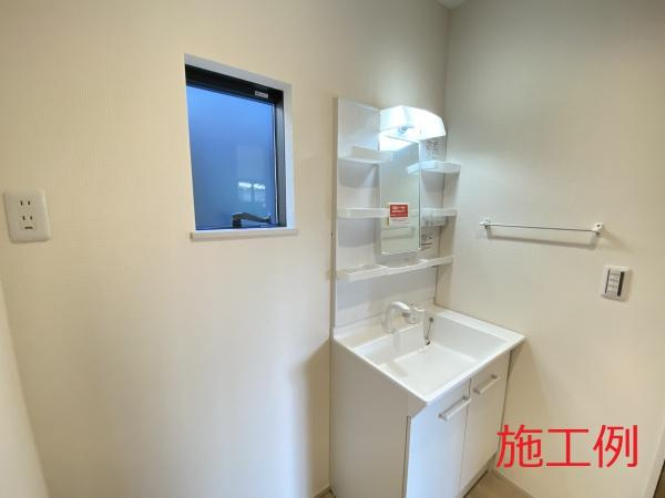 西尾吉良町富好新田24-1期　全5棟・3号棟の独立洗面台|施工例