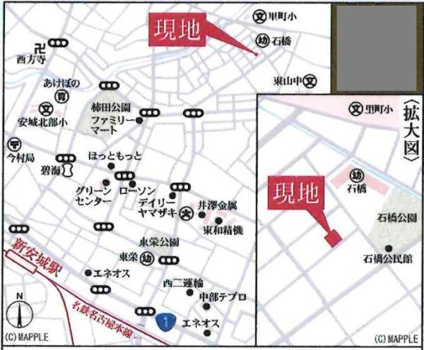 安城里町石橋24-1期　全2棟・1号棟のその他|現地案内図です。