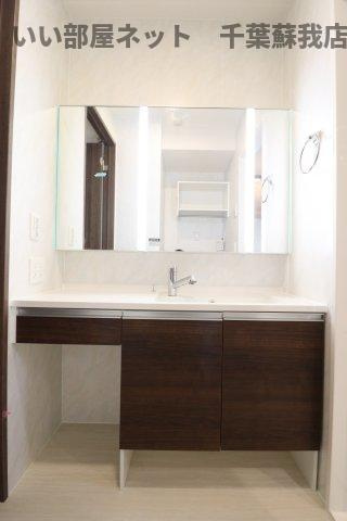 シャイングレイスの洗面所|朝の準備に活躍する、洗髪洗面化粧台！