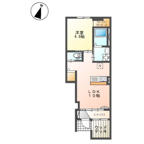 【間取り】 | Farbe | 1LDKのお部屋です