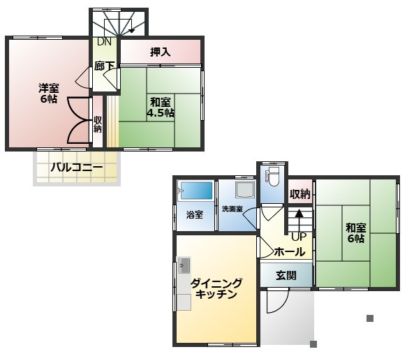 藤岡市上戸塚　中古300の間取り