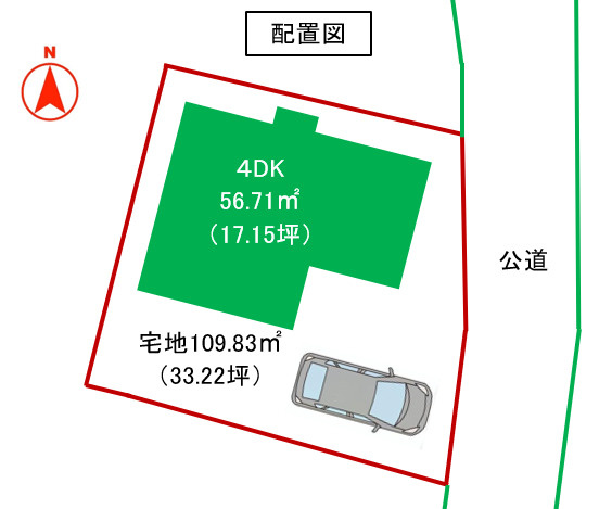 藤岡市上戸塚　中古300の区画図