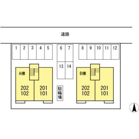 セジュール・モリ Bの区画図