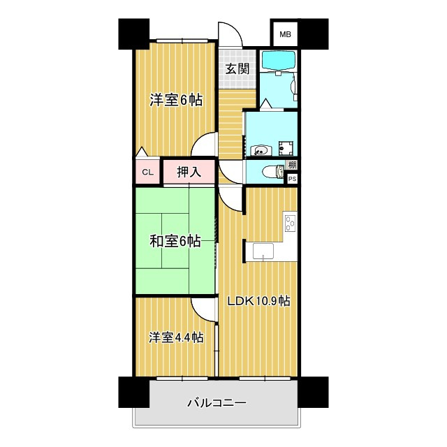 プレステージ加古川Ⅴの間取り