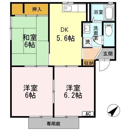 レーベンパレス A棟の間取り