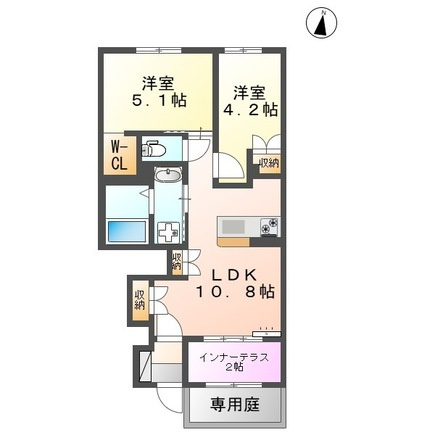 ルガルボニート北熊本の間取り