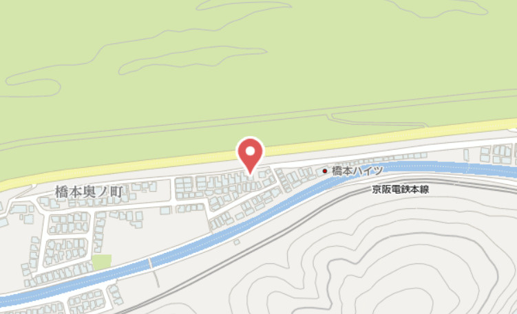 八幡市橋本奥ノ町　中古戸建の地図