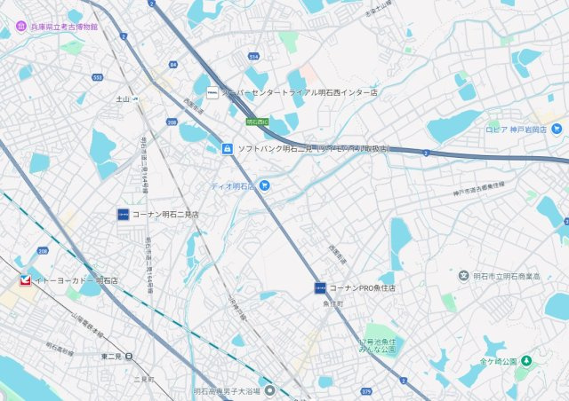 明石市魚住町清水　第12期　新築一戸建ての地図
