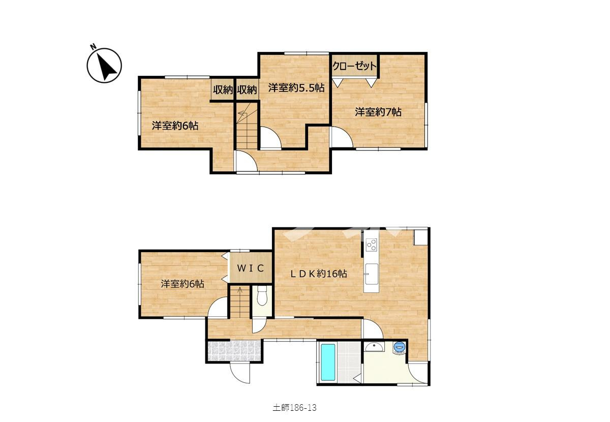 福知山市土師中古戸建の間取り
