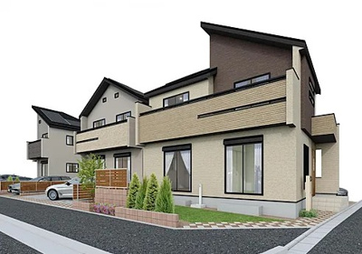 【外観パース】 | 西東京市向台町3丁目　新築戸建　全3棟