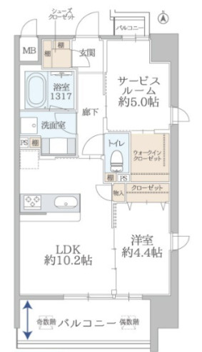 ATKレジデンスなんばの間取り