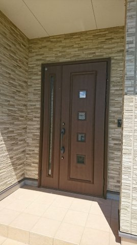 楢葉町戸建住宅の玄関|毎日通る玄関はこちらです
