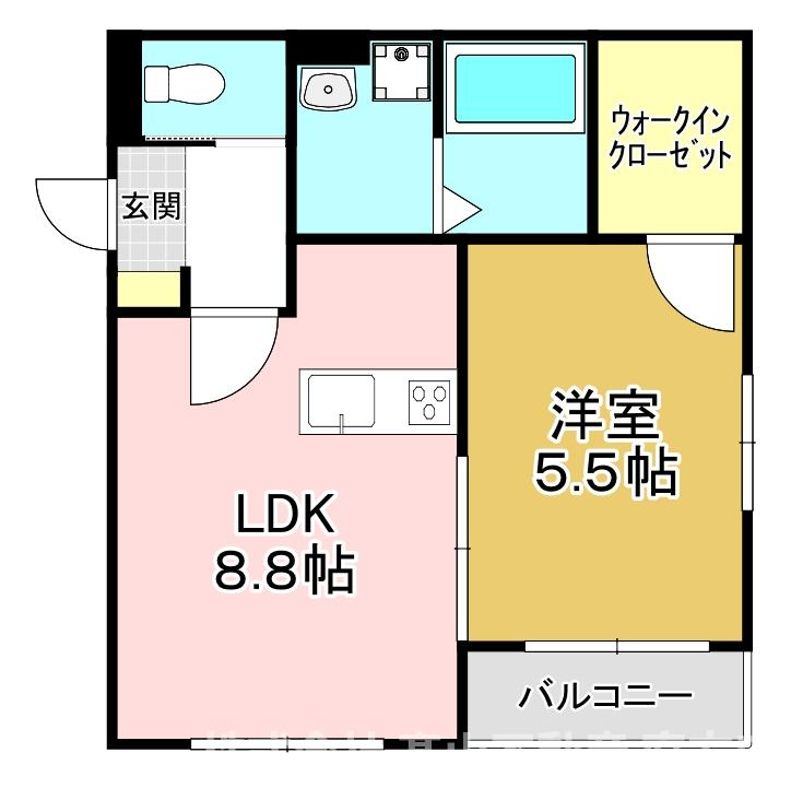 直方市神正町のアパートの間取り
