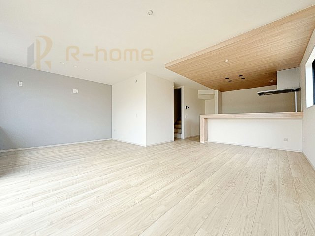 水戸市河和田1期　新築戸建て　2号棟の居間・リビング|広々としたLDK♪充分な広さがあり、ご家族でインテリアのレイアウトを考えるのも楽しみですね！