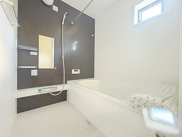 水戸市河和田1期　新築戸建て　2号棟の浴室|足を伸ばしてもゆったりできるバスルーム♪機能性も取り入れて使い易さも保証します♪