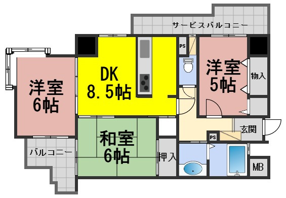 ６５４２０　ナビシティ新岐阜の間取り