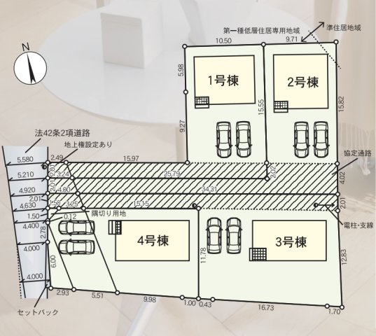 クレイドルガーデン八戸新井田第15の駐車場