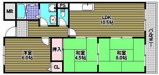 ドミール仲谷1号館の間取り