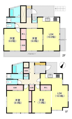 【 売主 】横浜市中区本牧町1丁目　戸建の間取り