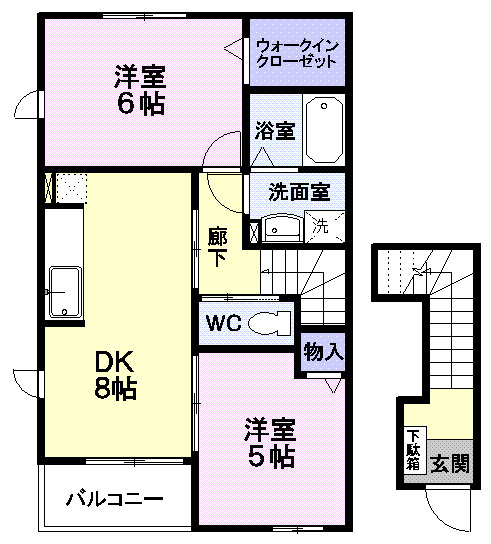 ヴィラ・ファインＡ棟の間取り|間取図
