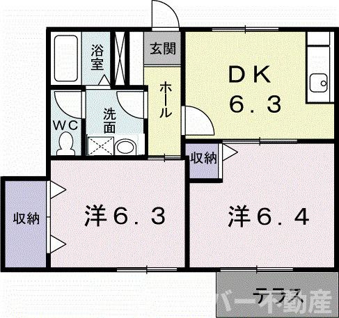 サイドヒル　Ｂの間取り