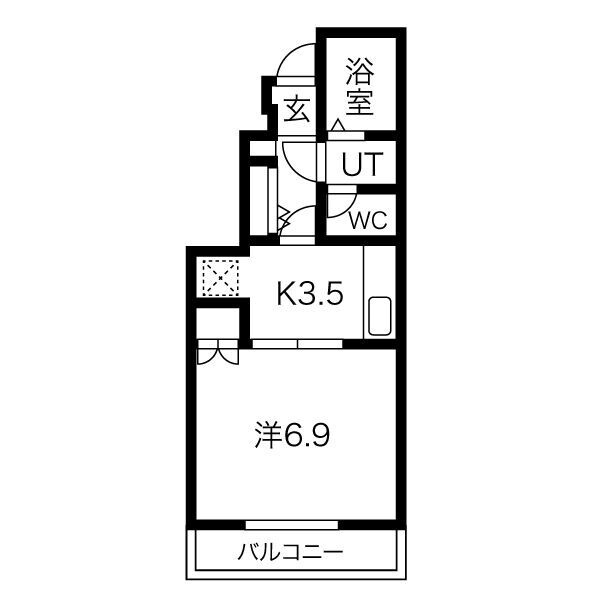 姫路市飾磨区玉地のハイツの間取り