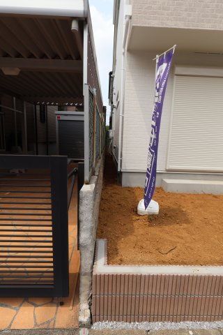 《仲介手数料無料》西区プラザ71-2(1号棟)新築一戸建てハートフルタウンの外観|撮影日 2025年8月22日 11:50 晴れ