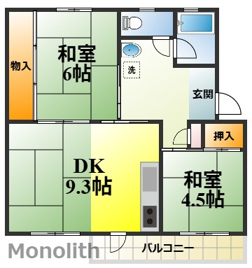鶴山台11号棟の間取り