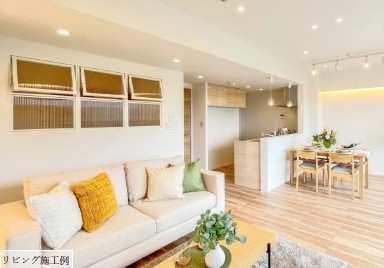 【居間・リビング】 | ダイアパレスリバーサイド府中是政３階 | リビング施工例