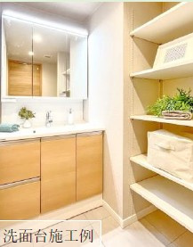 【独立洗面台】 | ダイアパレスリバーサイド府中是政３階 | 洗面台施工例