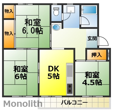 鶴山台26号棟の間取り