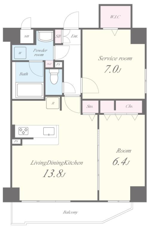 レイワニティ　プレイスの間取り