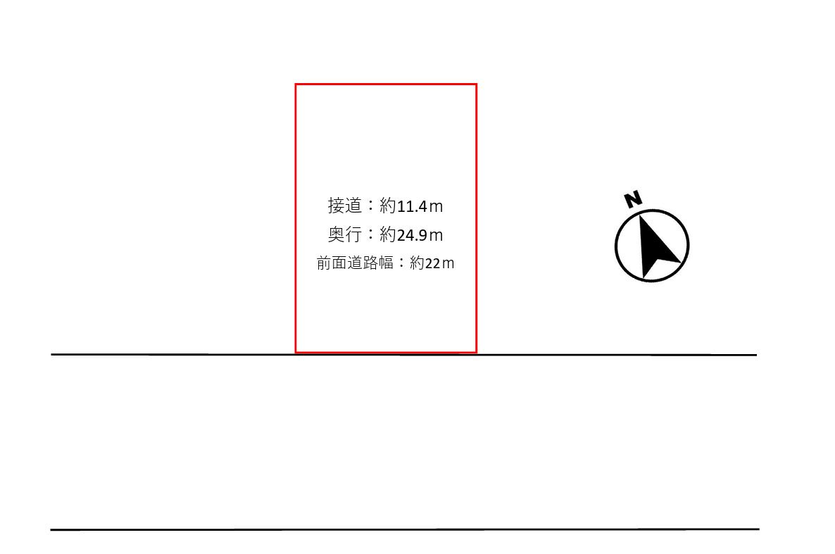 高岡市波岡売地の区画図