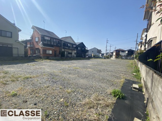 【前面道路含む現地写真】 | 城陽市久世芝ヶ原　4区画4号地　売土地　建築条件無し