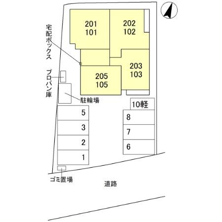 秋月ⅡPJの区画図